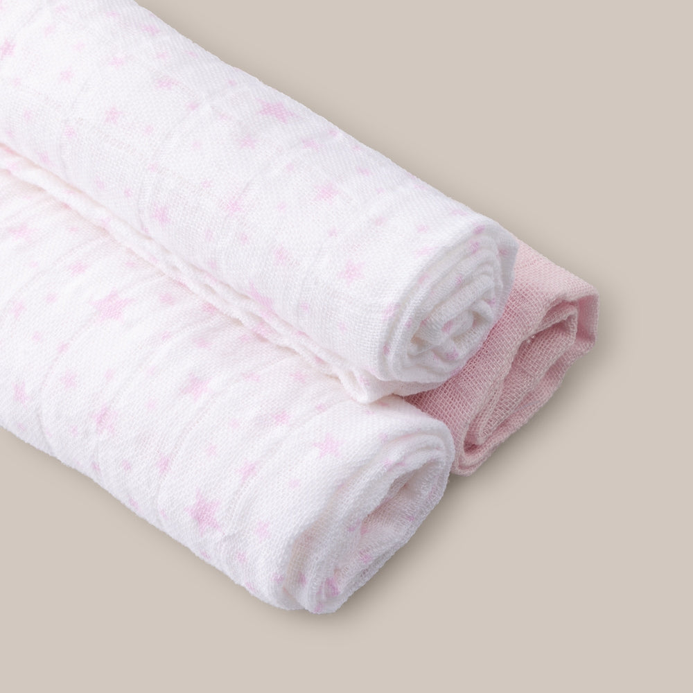 Pack 3 Baby Gauze Stella Rosa