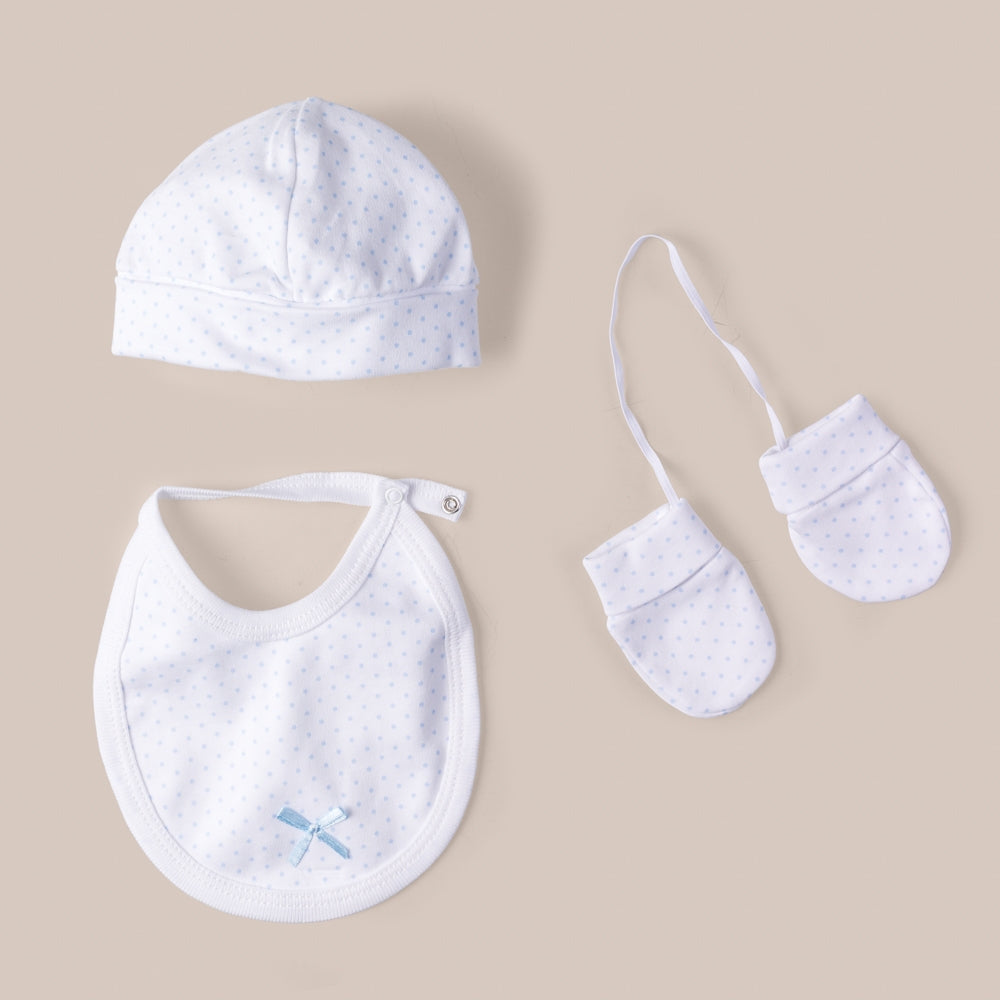 Three Piece Polka Dot Cotton Baby Set