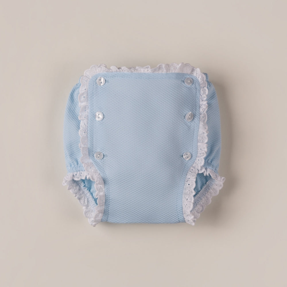 baby bloomer Piqué Puntilla