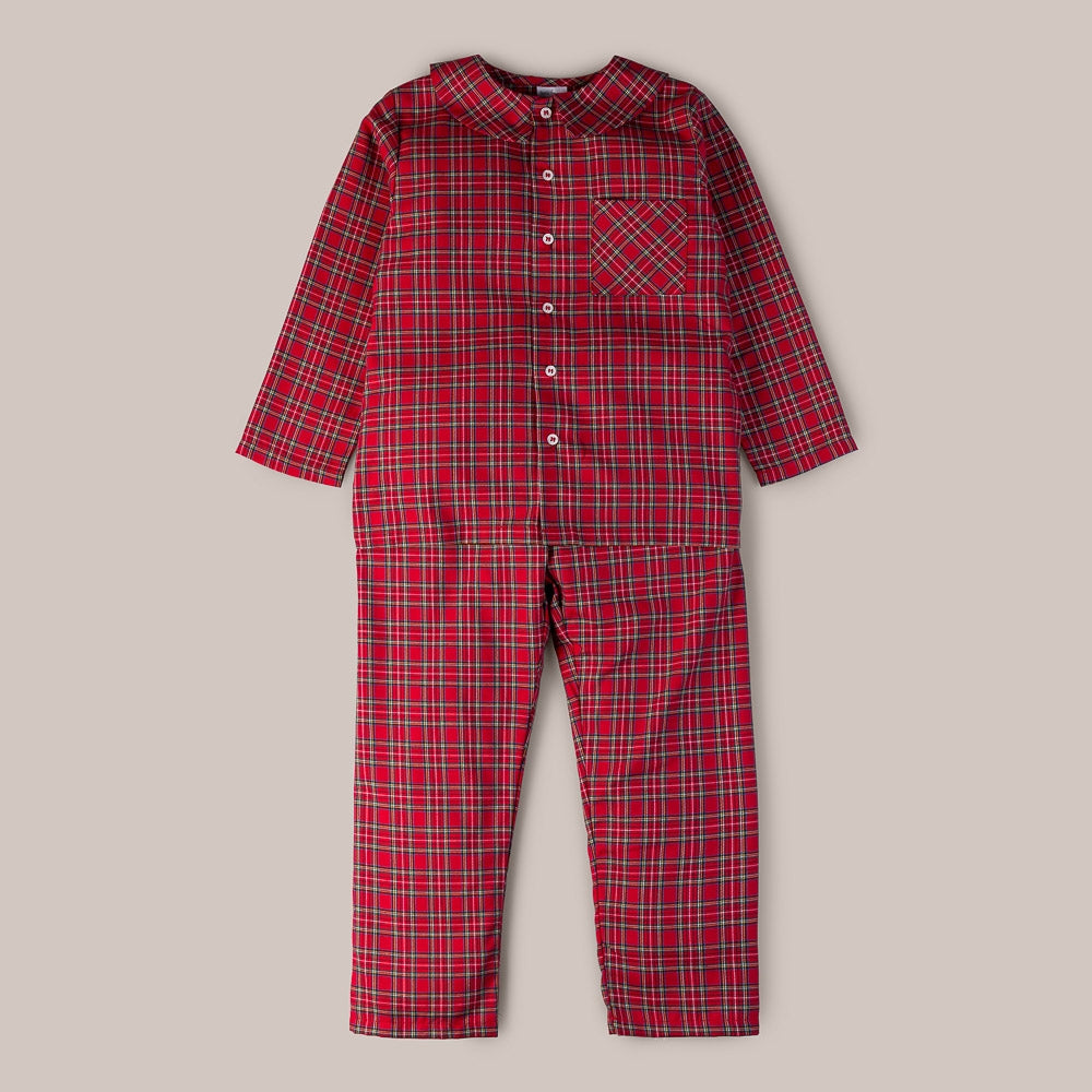 Pijama escocês para menino