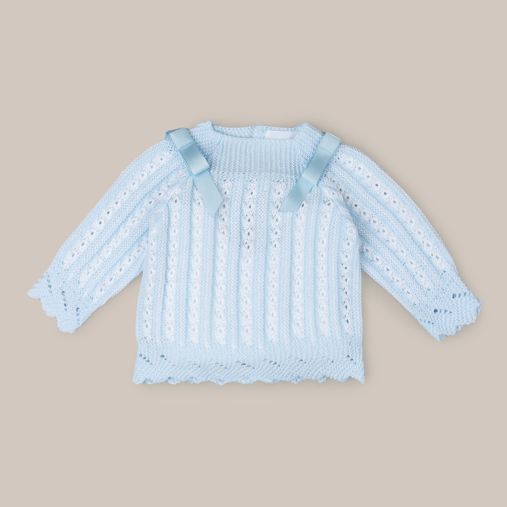 Babypullover aus Geranienwolle
