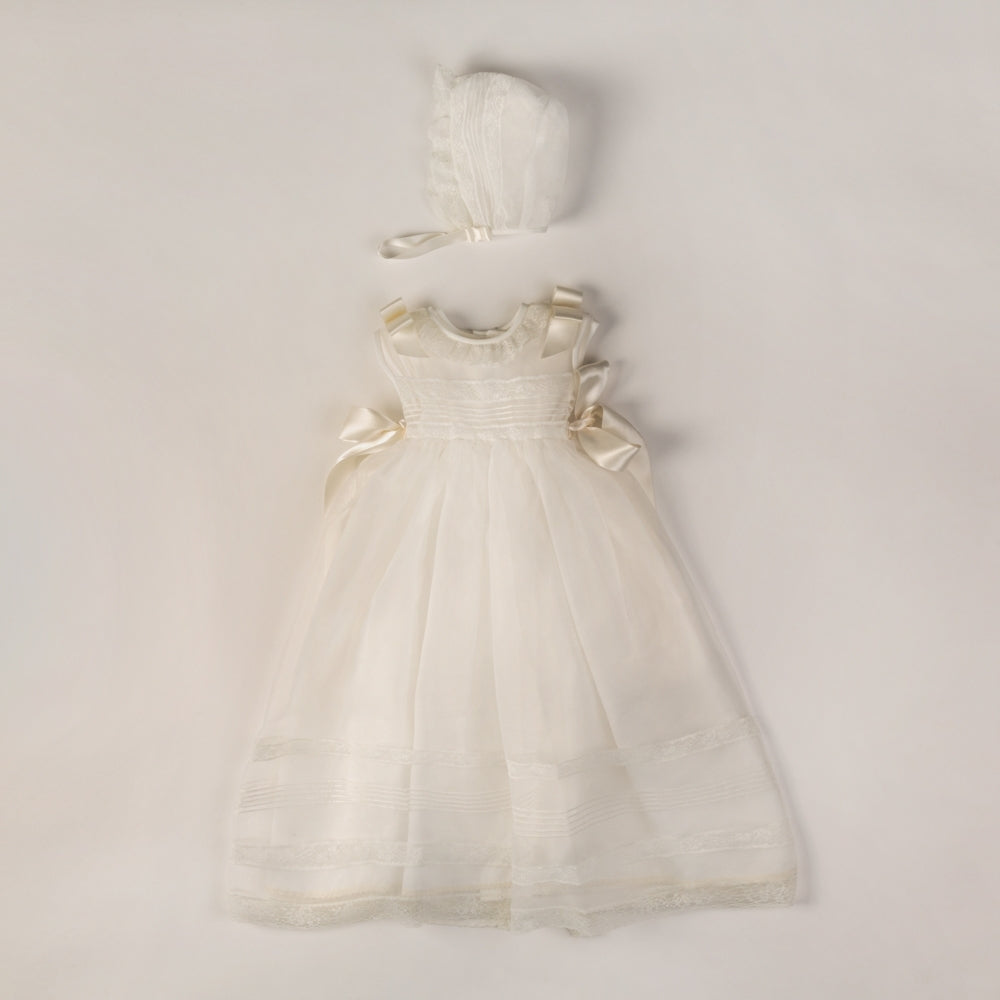 Christening skirt with Capota Lorzas