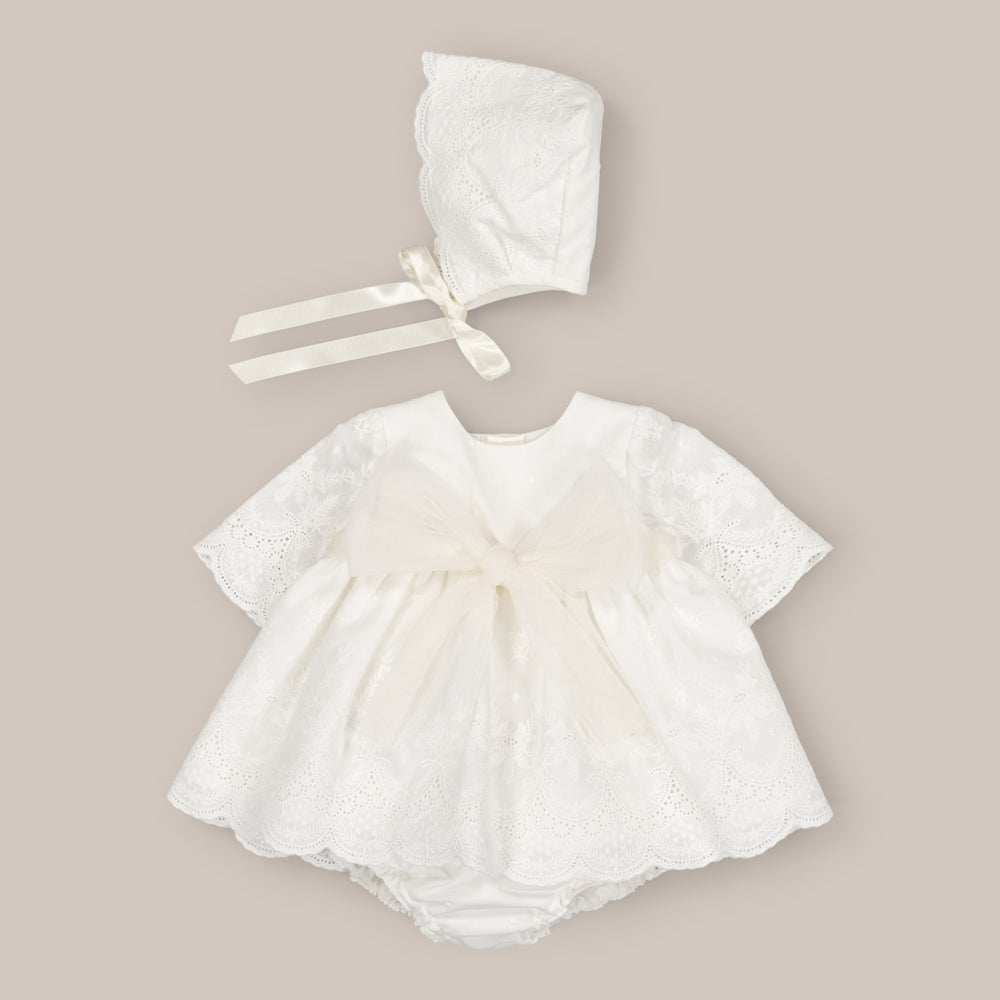 Babykleid mit Babyhauben Baumwolle