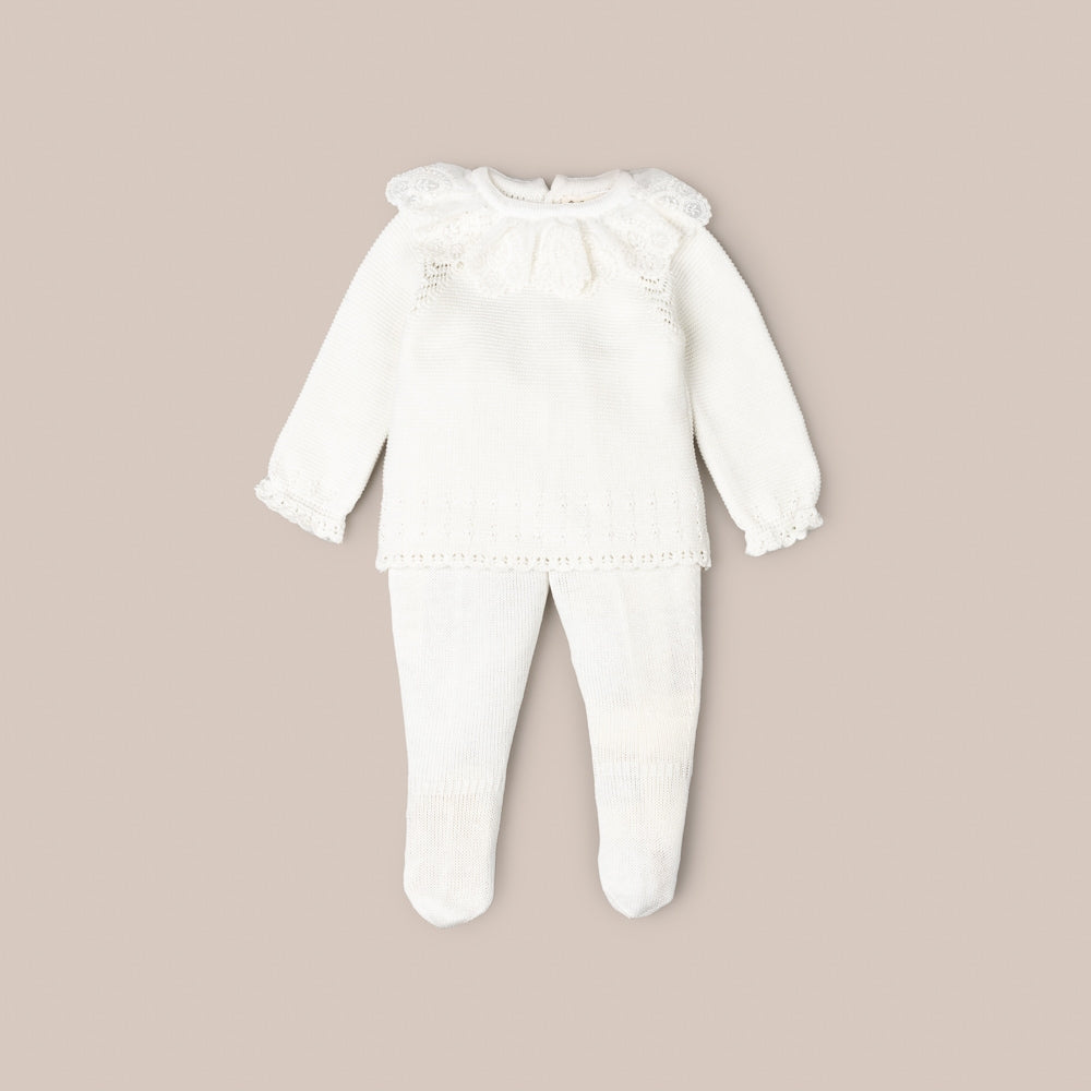 Conjunto de duas peças para batizado de bebê