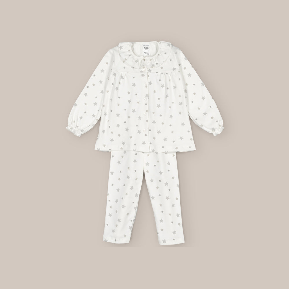 Zweiteiliger Baumwoll-Pyjama für Mädchen mit Sternbild-Motiv