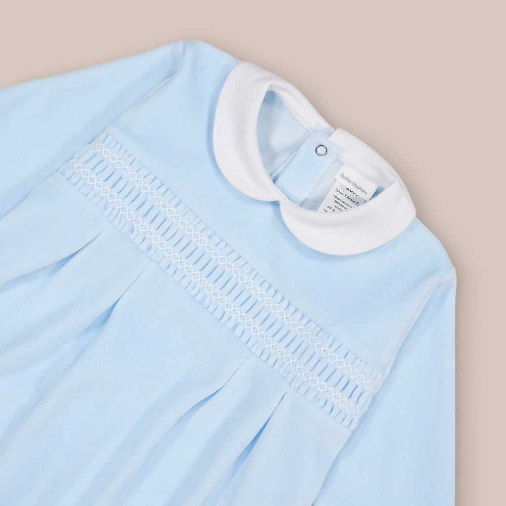 Babygrow in velluto per tutina smock