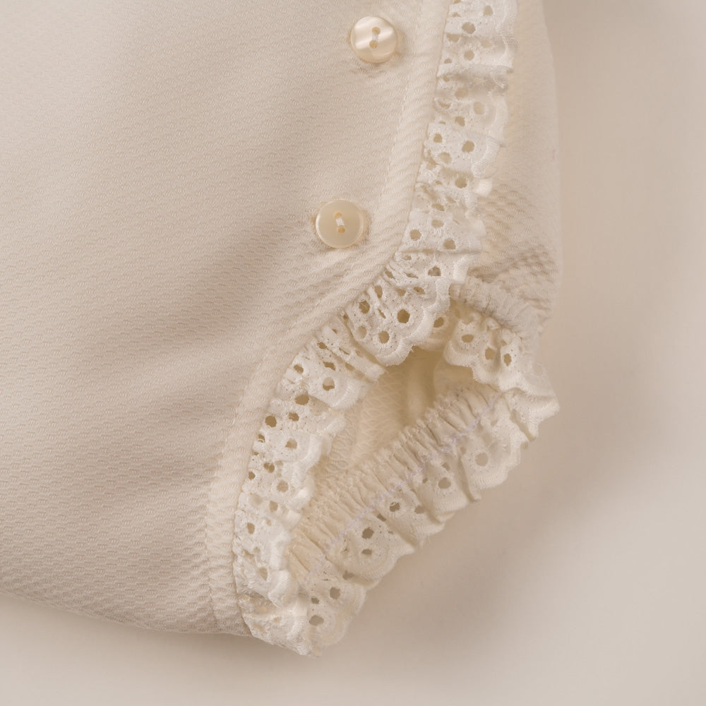 Baby bloomer Piqué Puntilla