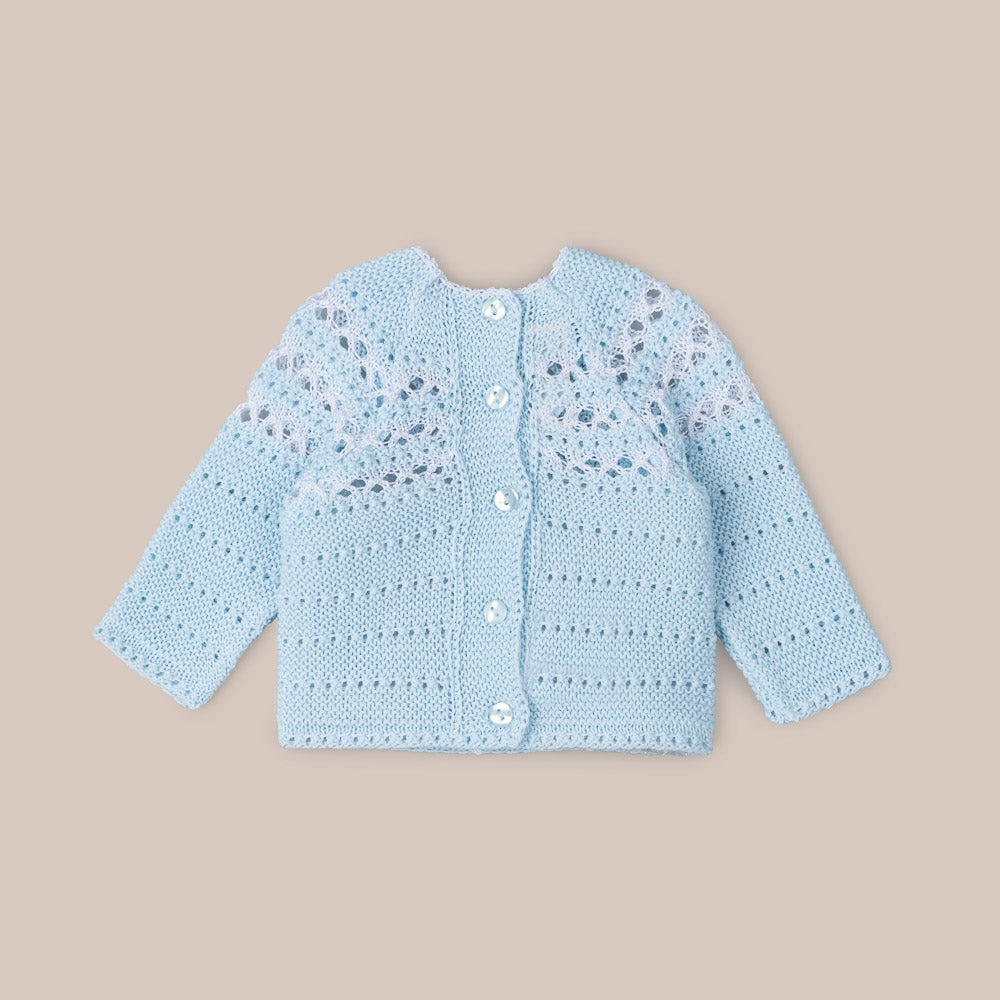 Babypullover mit Hohlsaum