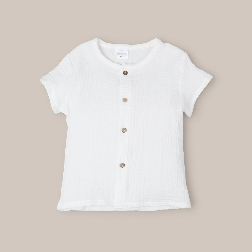 Hemden Baby Boy Basic Puck Weiß