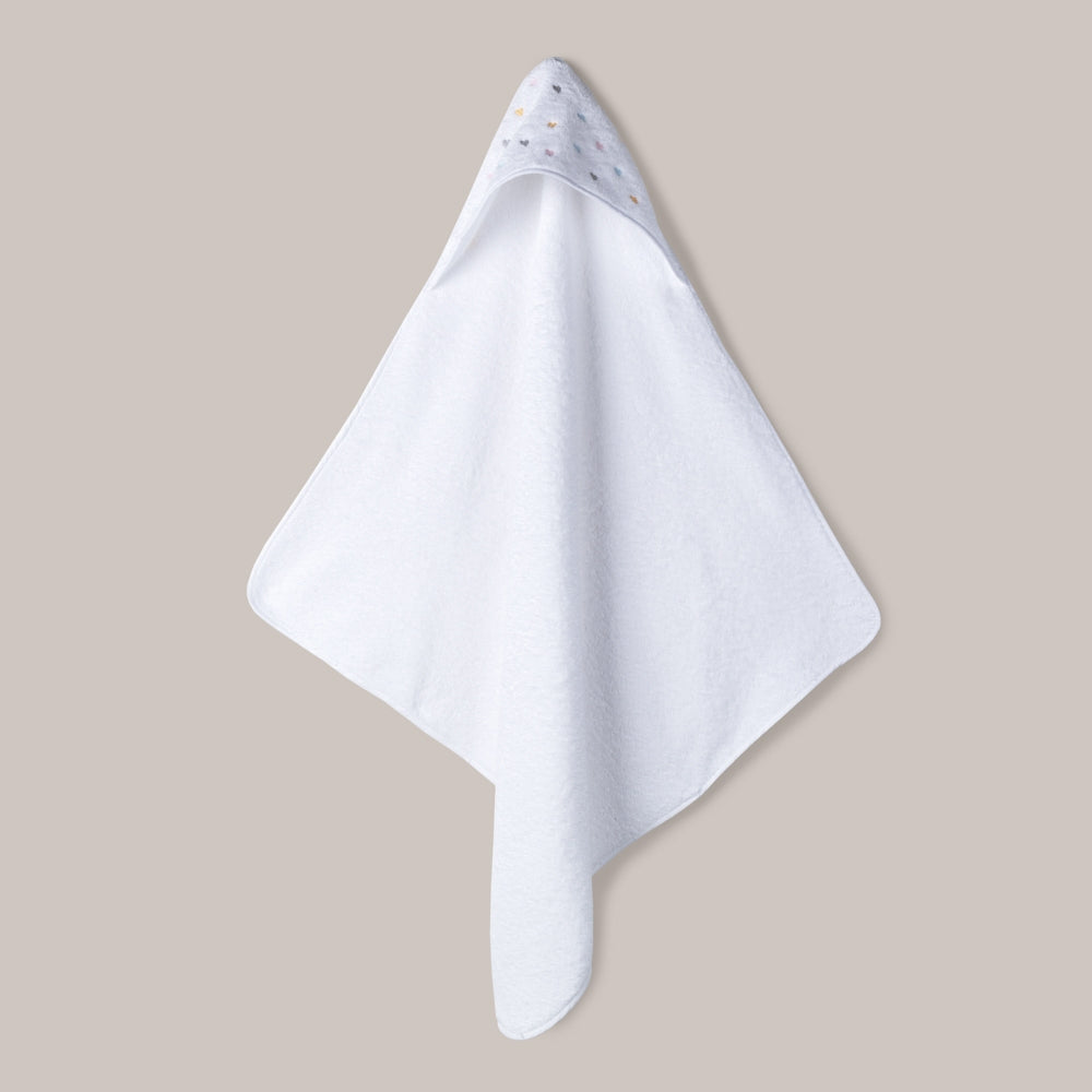 Cape de bain bébé multi-cœurs