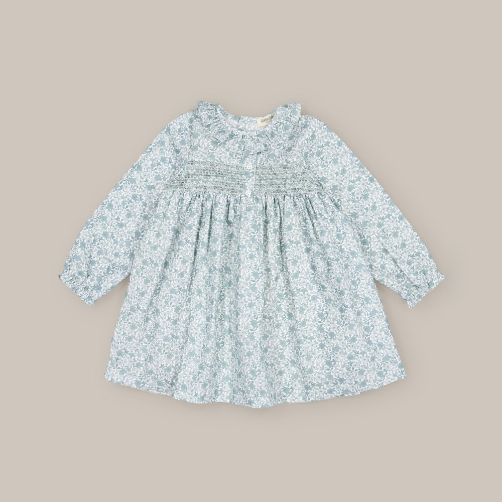 Vestido menina Smock Chá Verde