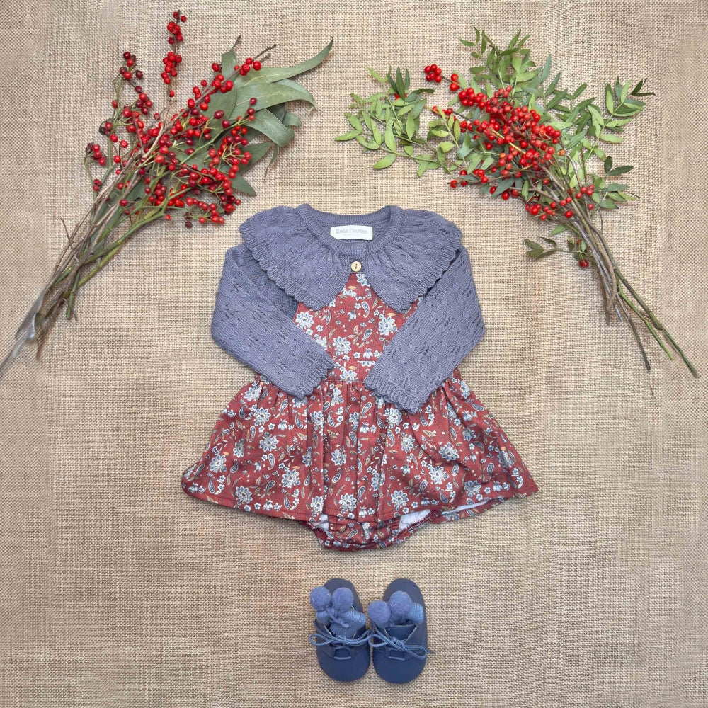 Dungaree Baby Indian Flower Ruffle