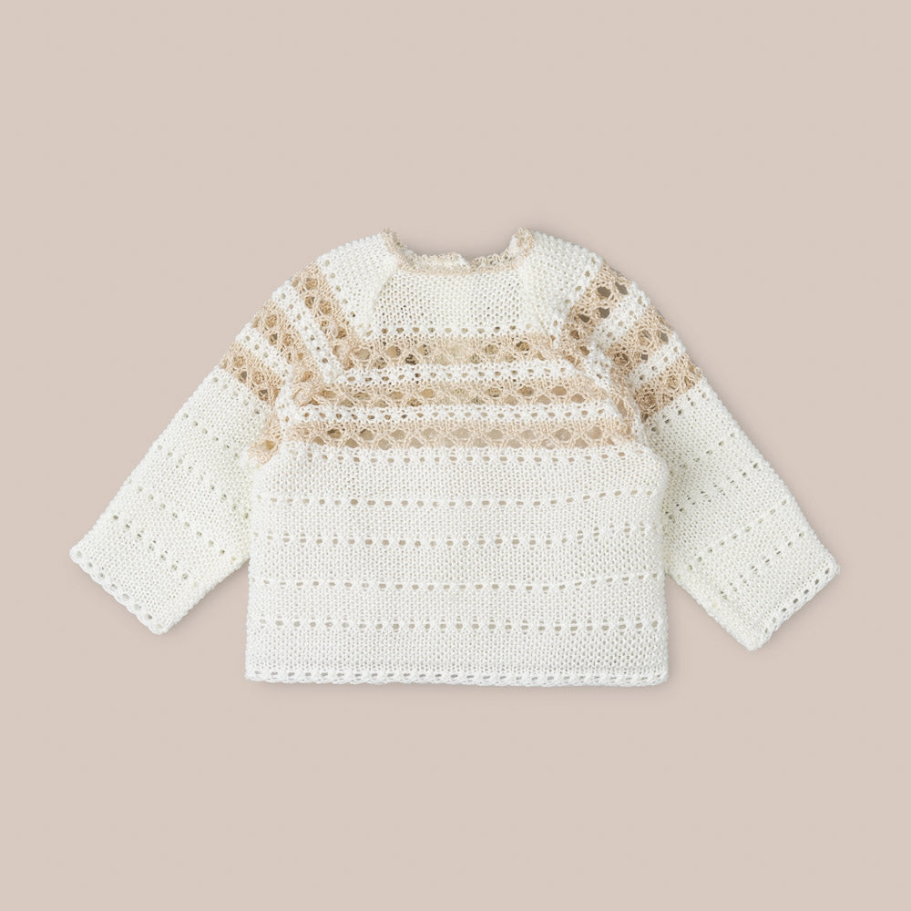 Pull bébé ajouré