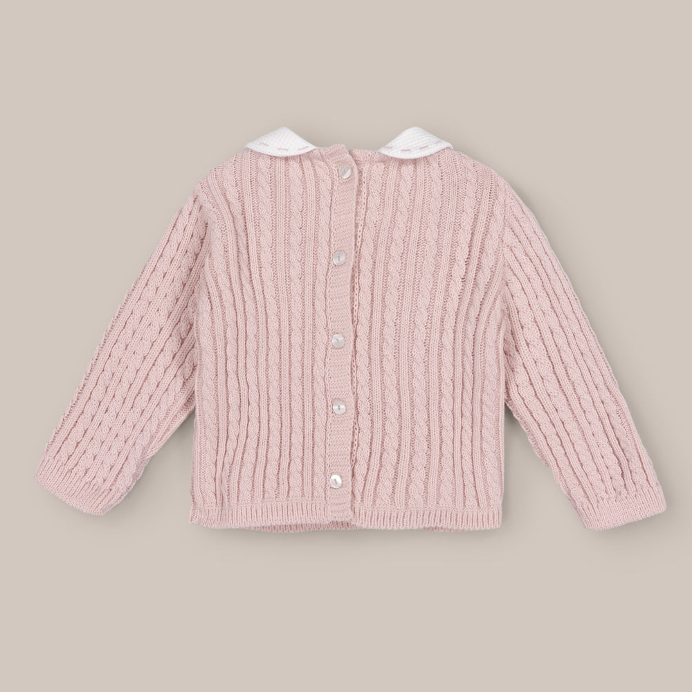 camisola Tranças de lã para bebê