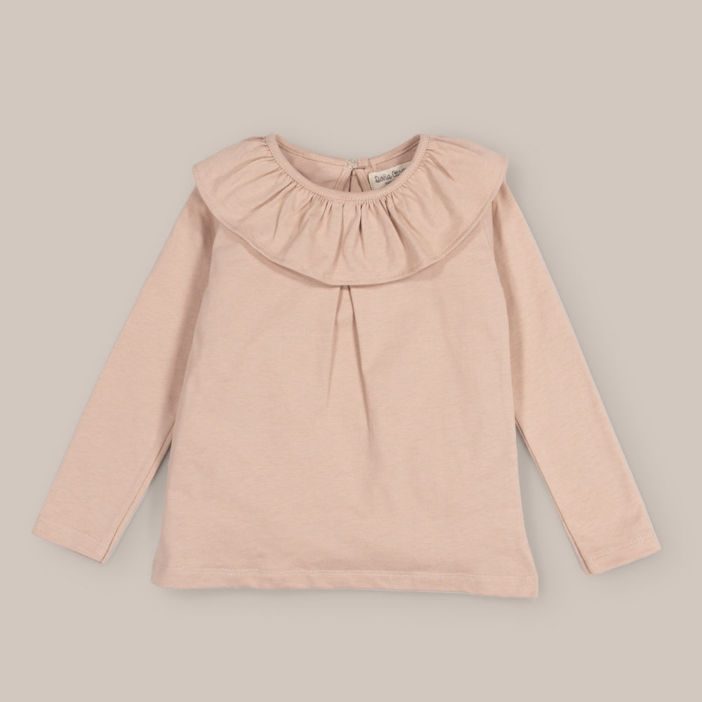 Cotton neck girl's blouse
