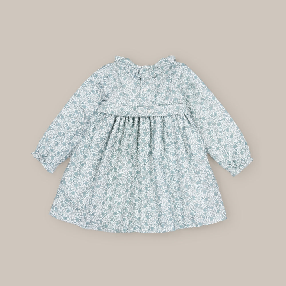 Vestido menina Smock Chá Verde