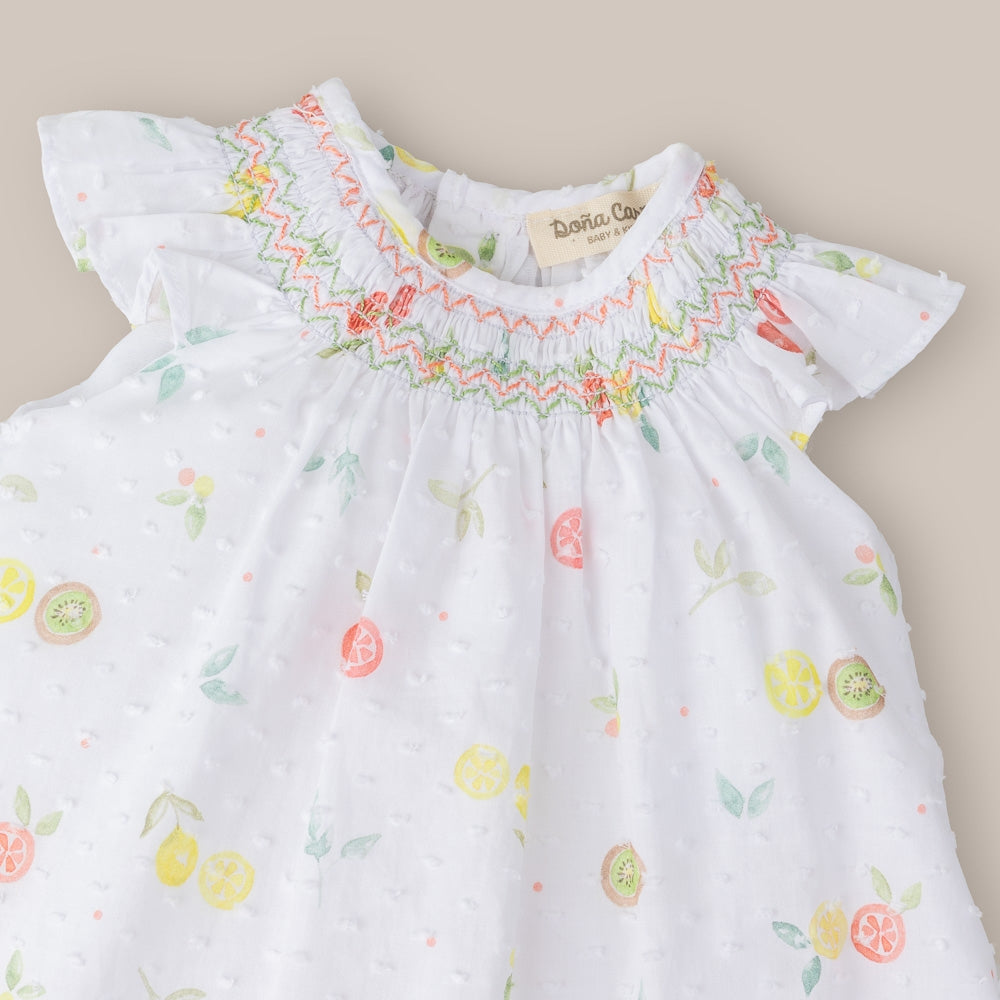 Vestitini con culotte Smock Agrumi