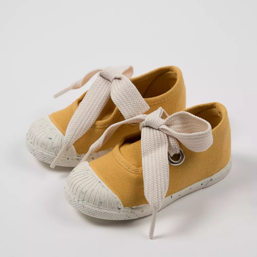 MUSTARD CANVAS SHOES GOMA
