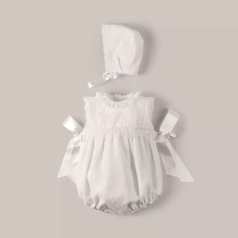 BABY ROMPER WITH BONNET...