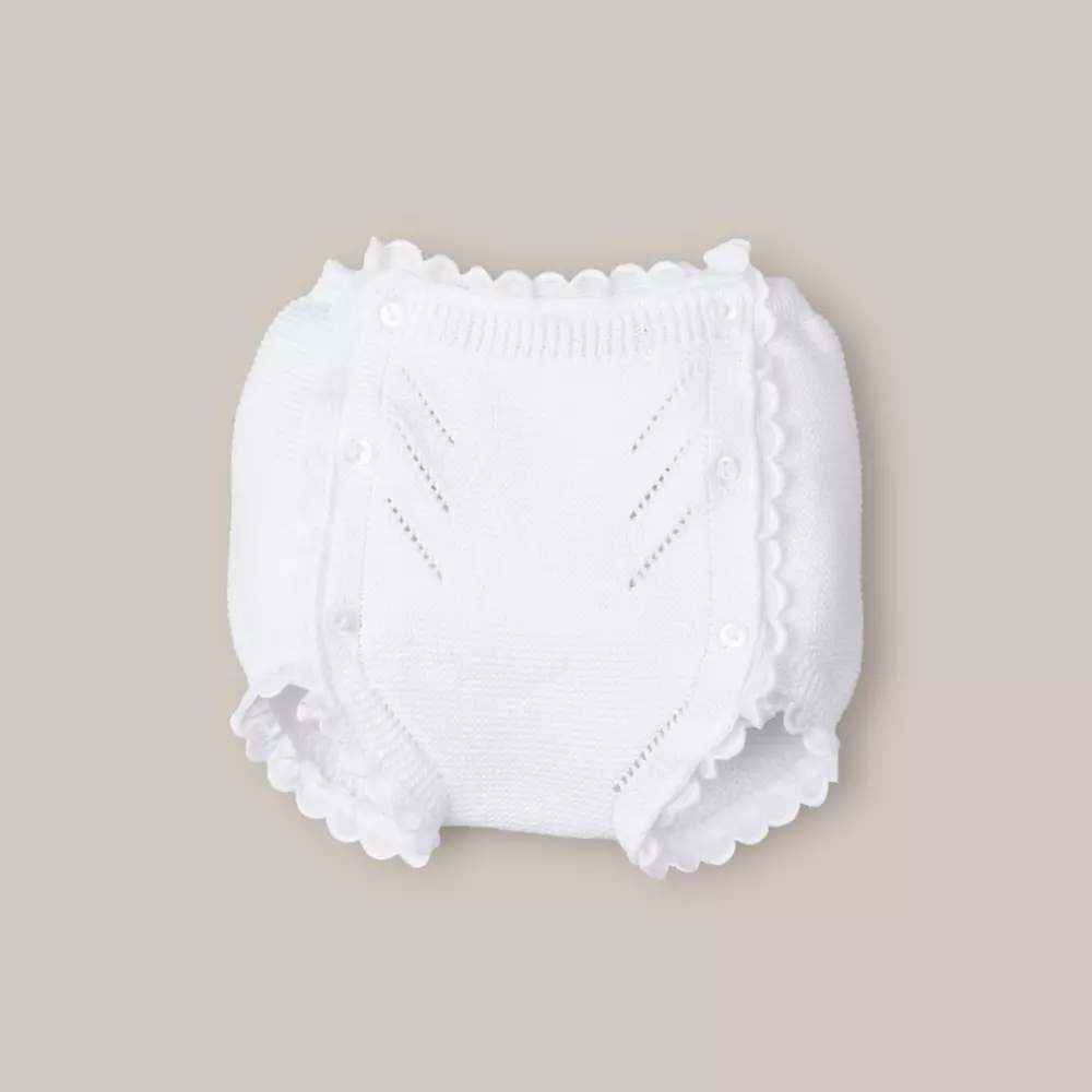 KNITTED WHITE CULOTTE CUBO