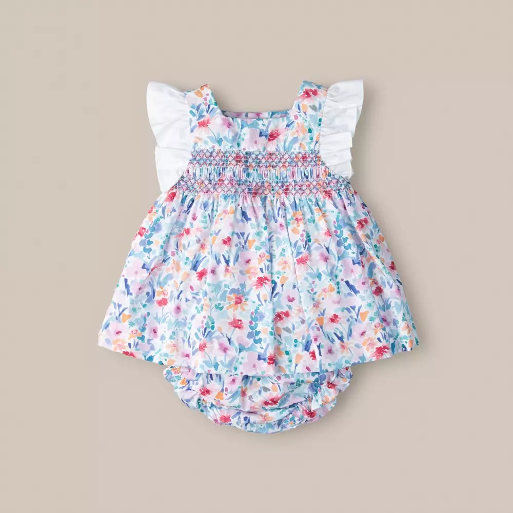SMOCK DRESS AND BLOOMERS...
