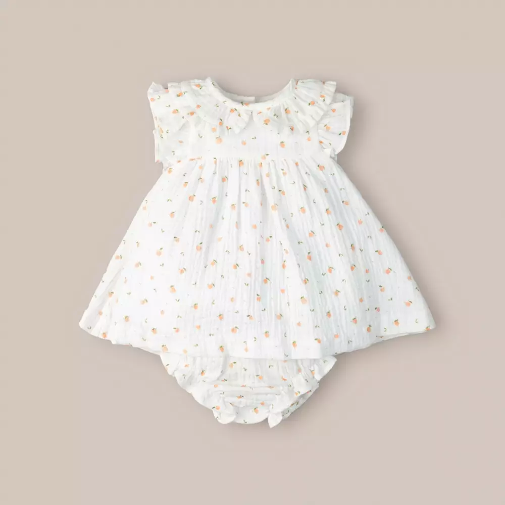DRESS AND BLOOMERS SET PEACH