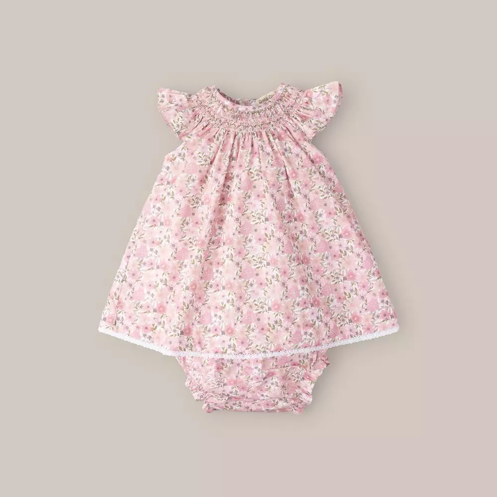 BABY DRESS AND BLOOMERS SET...