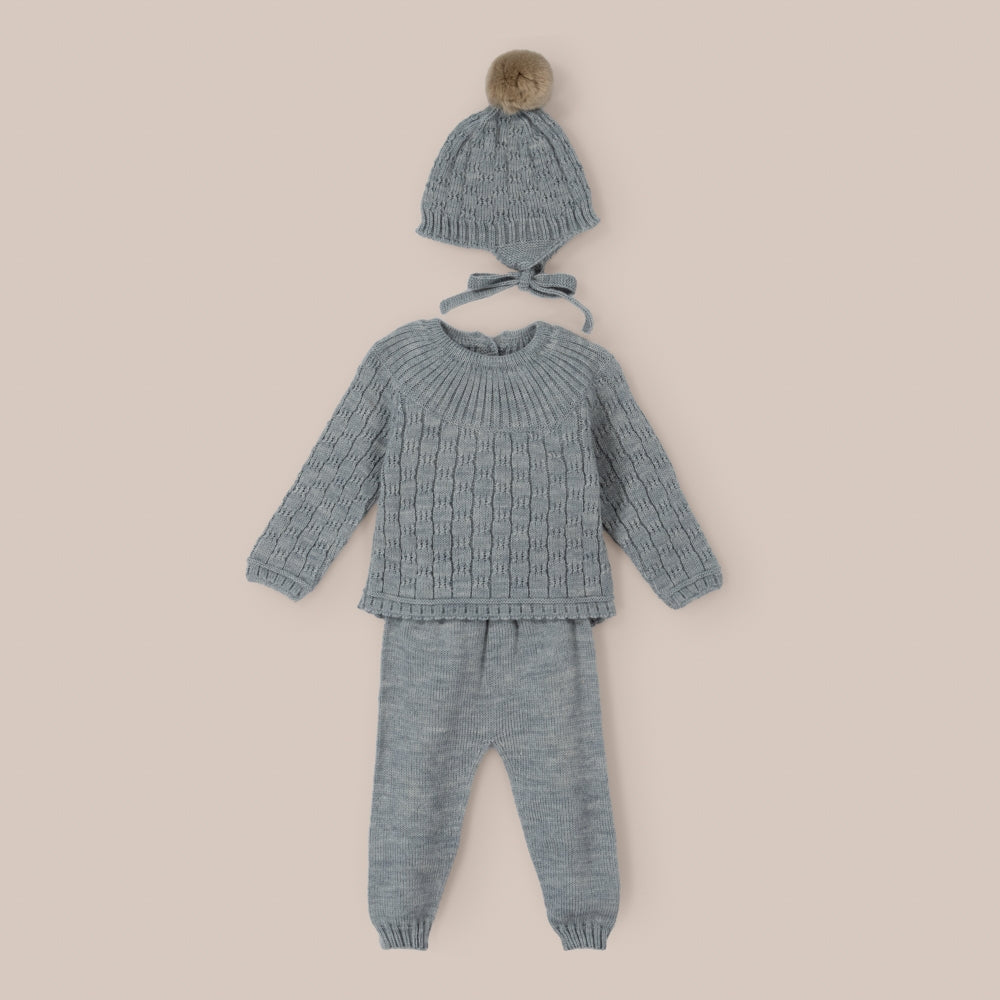 Conjunto Punto Bebé Pompon Liebre