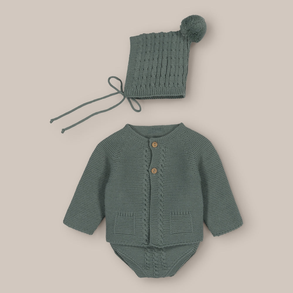 Conjunto Bebé Punto Musgo