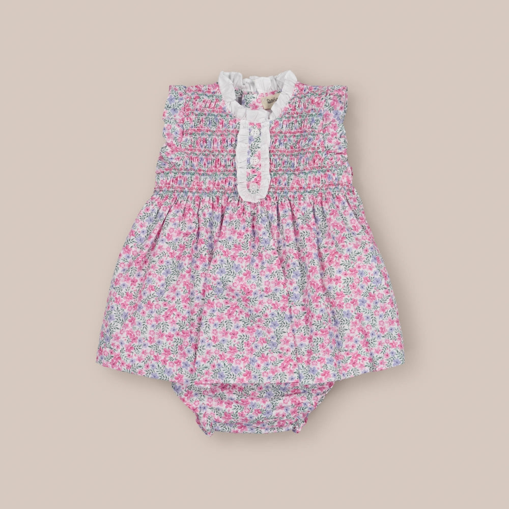 Ensemble robe et culotte pour bébé Nids de Clarkia