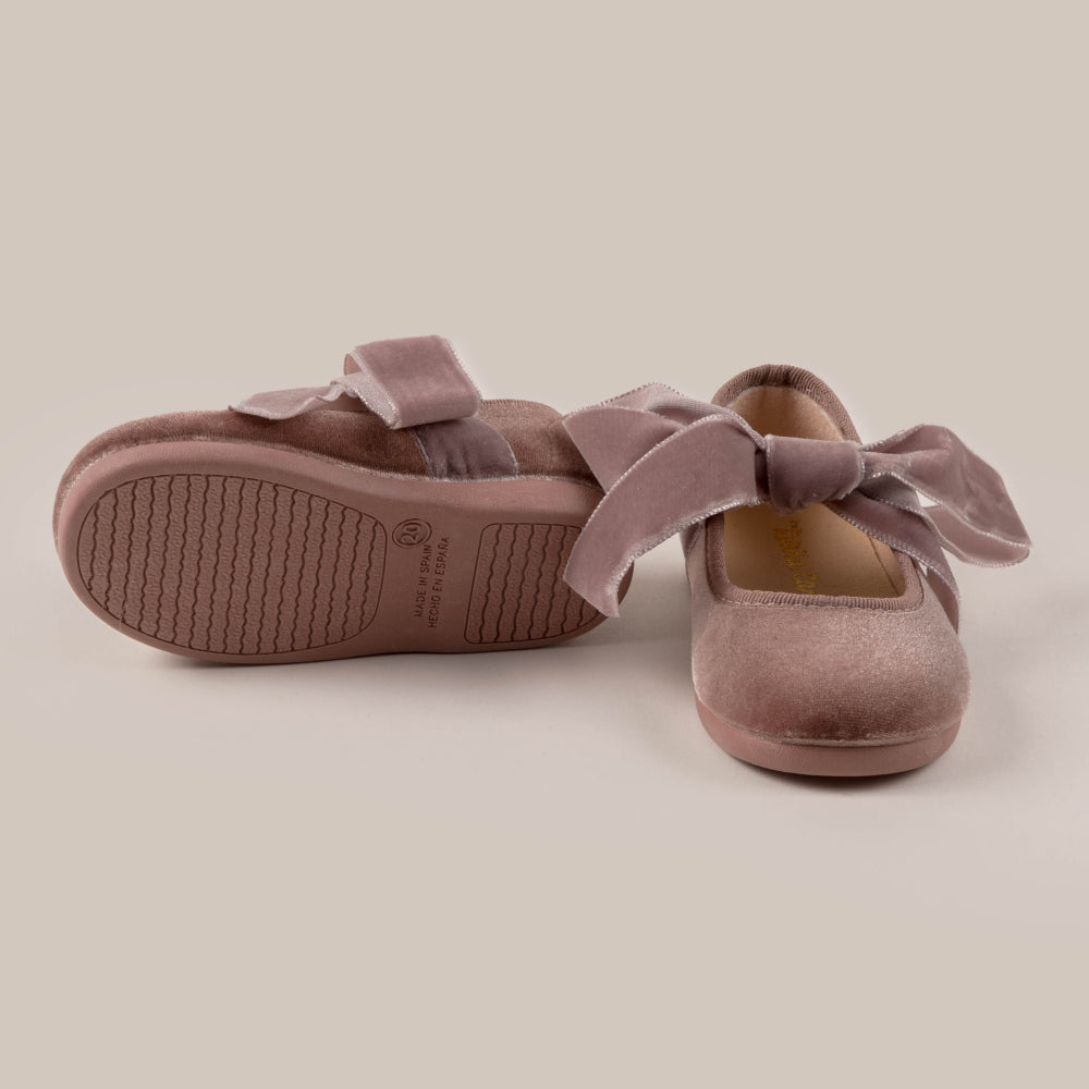 Merceditas Velours Nœud