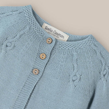 Chaqueta Lana Nudos Gris