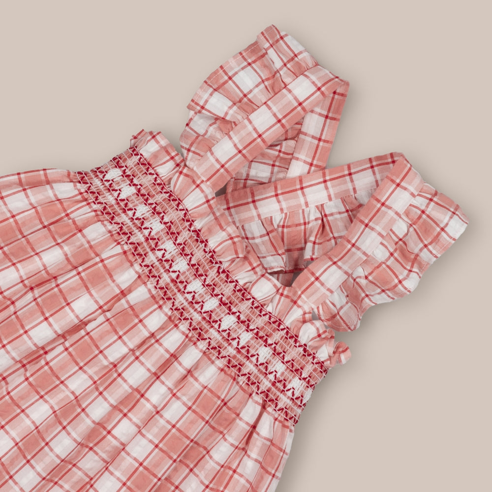 Pinafore Menina romã