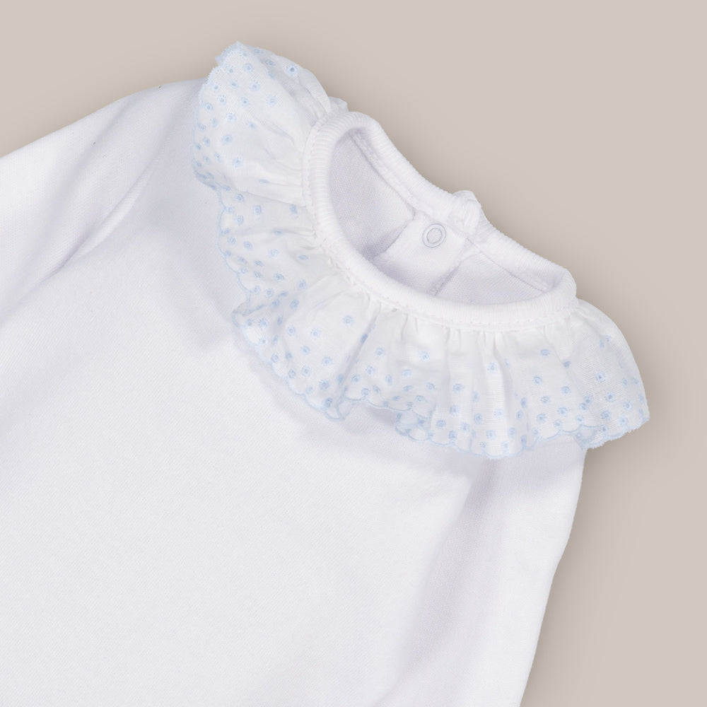 Body Bambini Collo ricamato a maniche lunghe