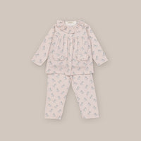 Pijama de algodão rosa de algodão