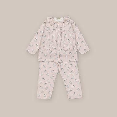 Pijama Niña Algodón Cebra Rosa