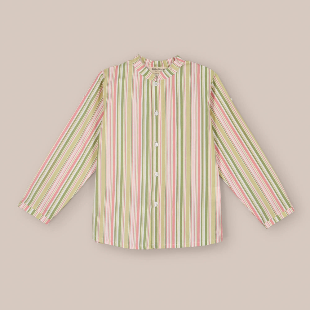 Camicia dorata a maniche lunghe