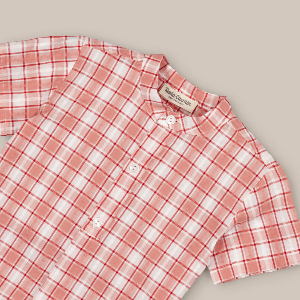 Shirt boy Short Sleeve Pomegranate