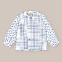 Camisa Cruzada Cuadro Azul