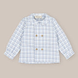 Camisa Cruzada Cuadro Azul