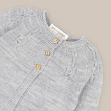 Chaqueta Lana Nudos Gris