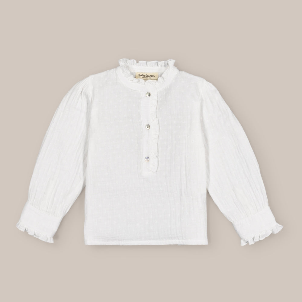 Blusa Niña Volante Plumeti