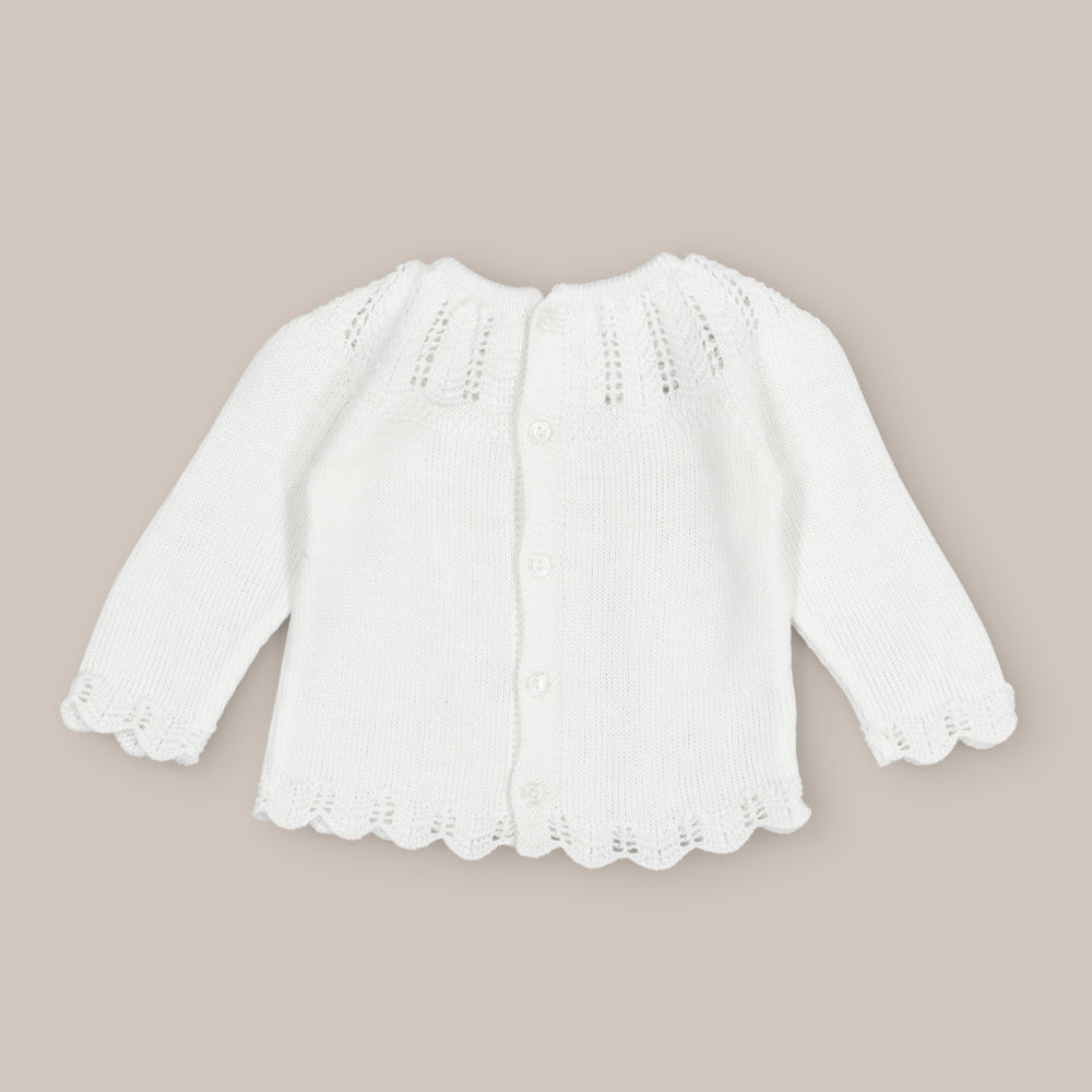 Finitions du pull bébé