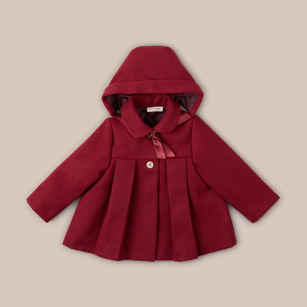 Girl's Cloth Coat With  Bonnet Shovel