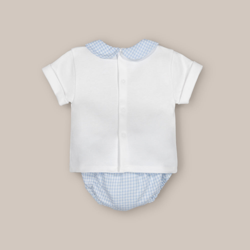 Conjunto Barco Papel Azul