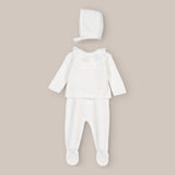 Conjunto Bebé Punto Puntilla Blanco