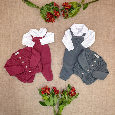 Chaqueta Lana Hojaldre Granate