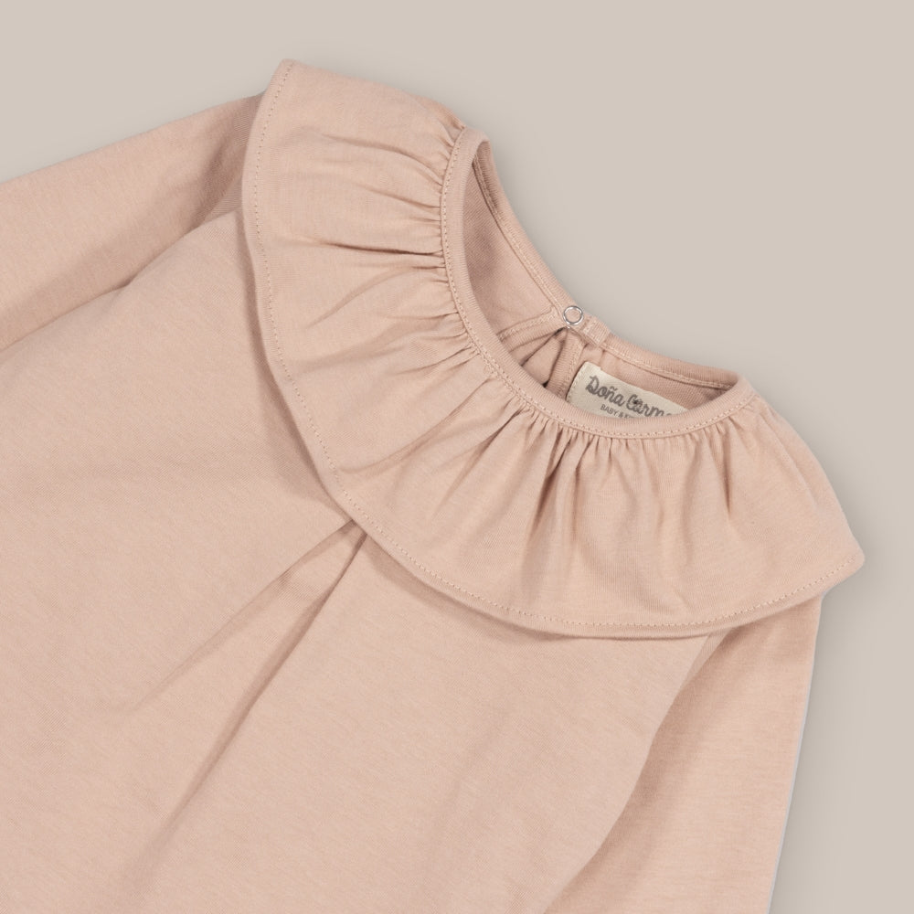 Blouse girl cotton neck
