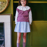 Girl's Aubergine Wool Vest