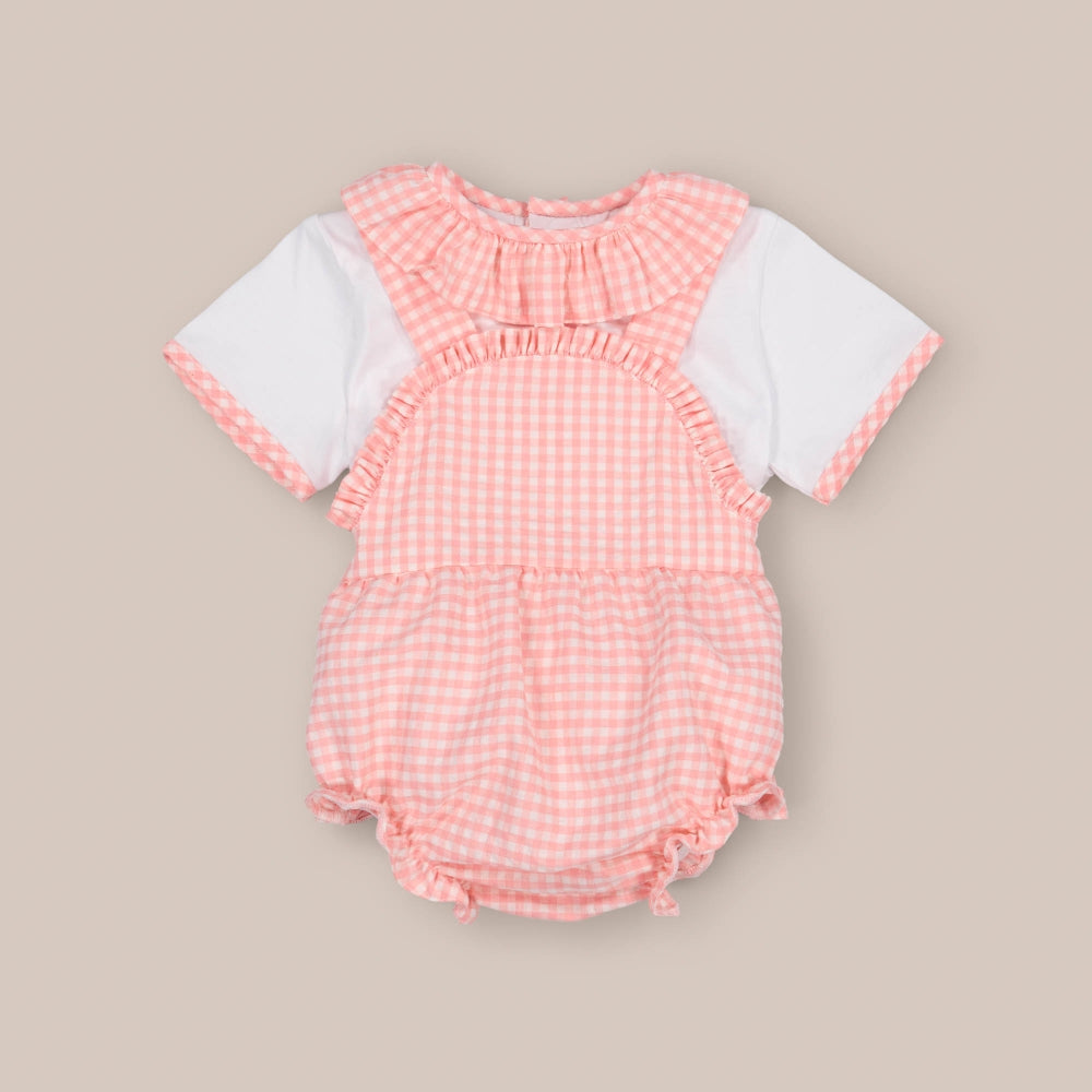 Ensemble salopette rose Cua